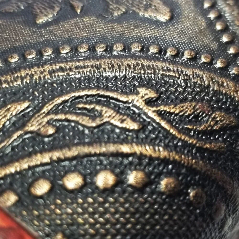 Mini Wooden Treasure Chest Box W/Bronze Color Floral Antique Style Spiritual Box - Picture 8 of 16